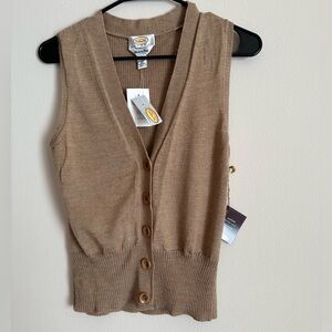 Tan And Brown Sweater Vest